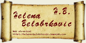 Helena Belobrković vizit kartica